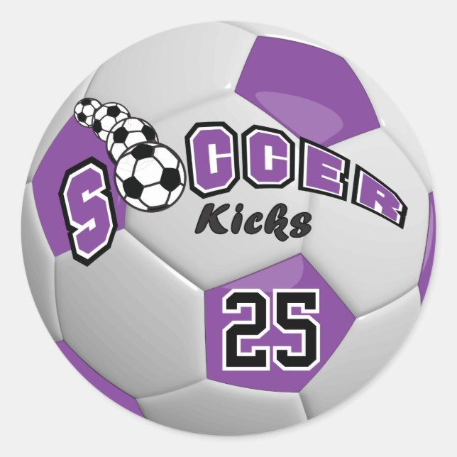 Sticker Rond Soccer Kicks | Purple (Devant)