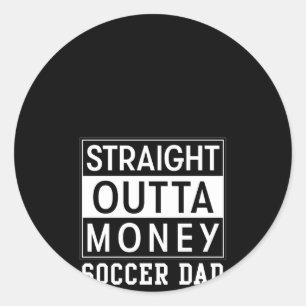 Sticker Rond Soccer Papa Fête des pères Football