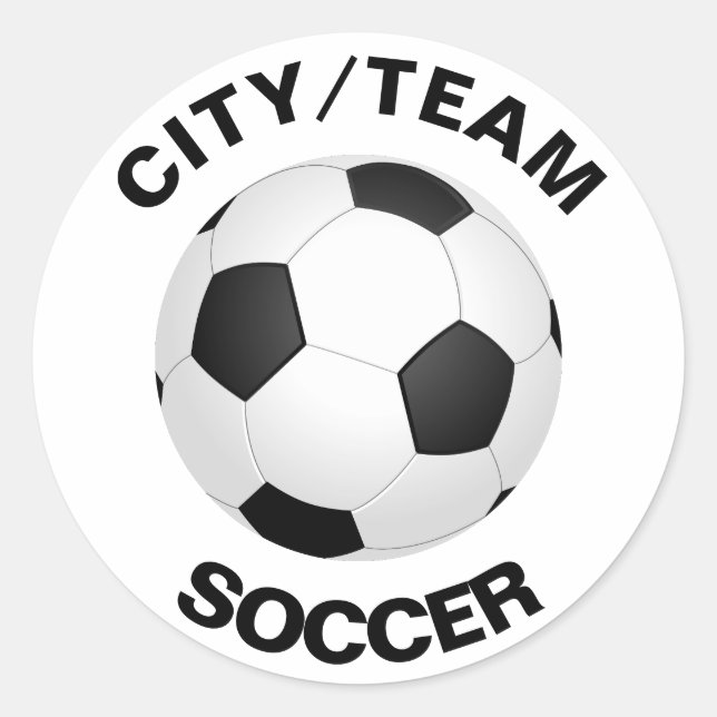 Sticker Rond Soccer personnalisable (Devant)