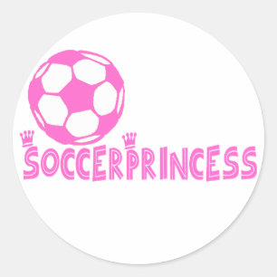 Sticker Rond Soccer Princesse 2 côté