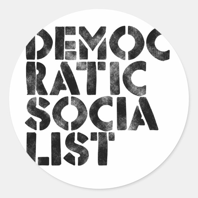 Sticker Rond socialiste démocratique (Devant)