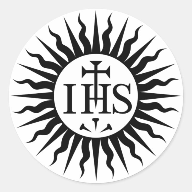Sticker Rond Société de Jésus (Jésuites) (Devant)