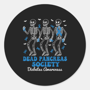 Sticker Rond Société des ancêtres morts Sensibilisation au diab