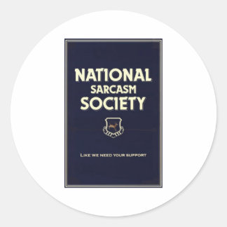 Sticker Rond Société nationale-sarcasme