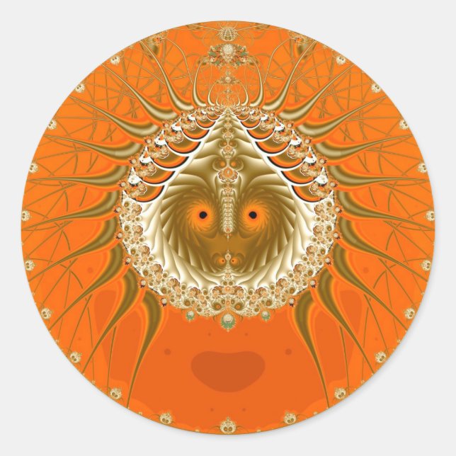 Sticker Rond Soeur Moon - Orange (Devant)