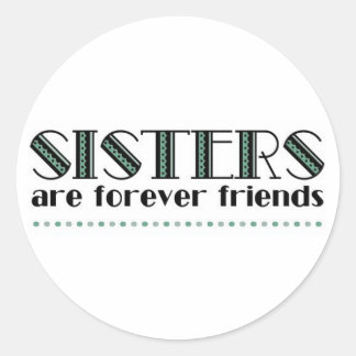 Sticker Rond Soeurs 2vert
