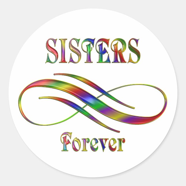 Sticker Rond Soeurs pour toujours (Devant)