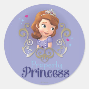 Sticker Rond Sofia : Correctement Princesse