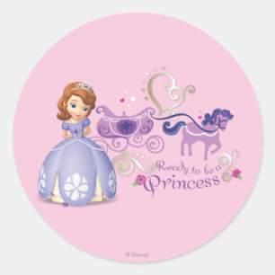 Sticker Rond Sofia : Prêt à être Princesse