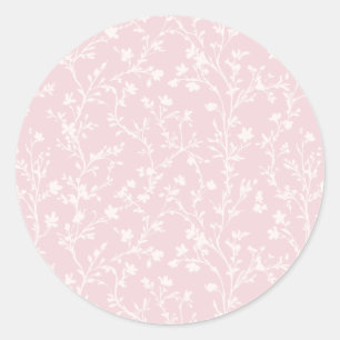 Sticker Rond Soft Meadow Neutral - Rose Pâle