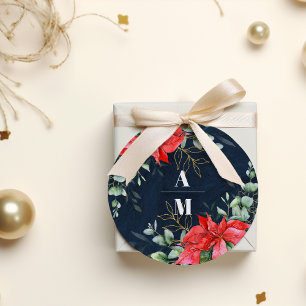 Sticker Rond Soft Winter Berry Mariage de Noël