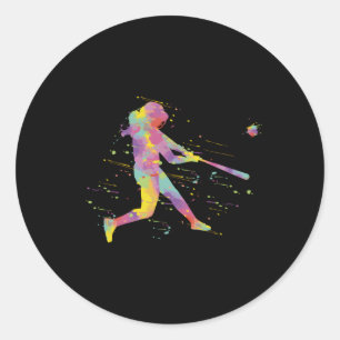 Sticker Rond Softball