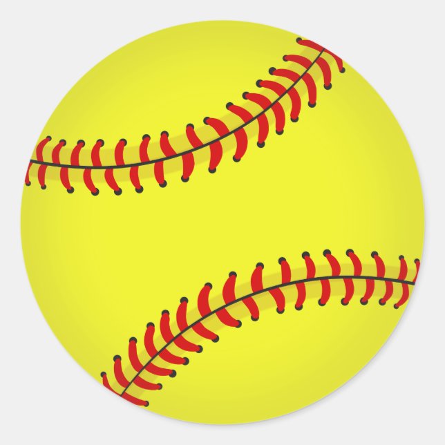 Sticker Rond Softball (Devant)