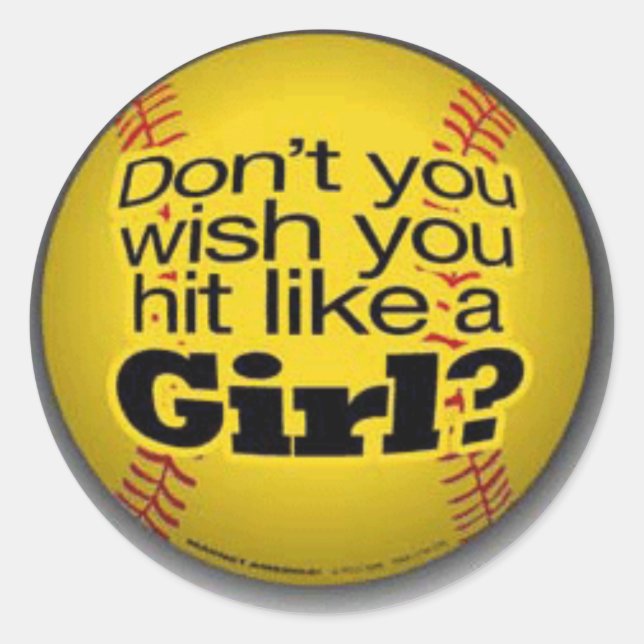 Sticker Rond softball-girls (Devant)