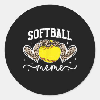 Sticker Rond Softball Meme Heart Grandma Meme Of A Softball Pla
