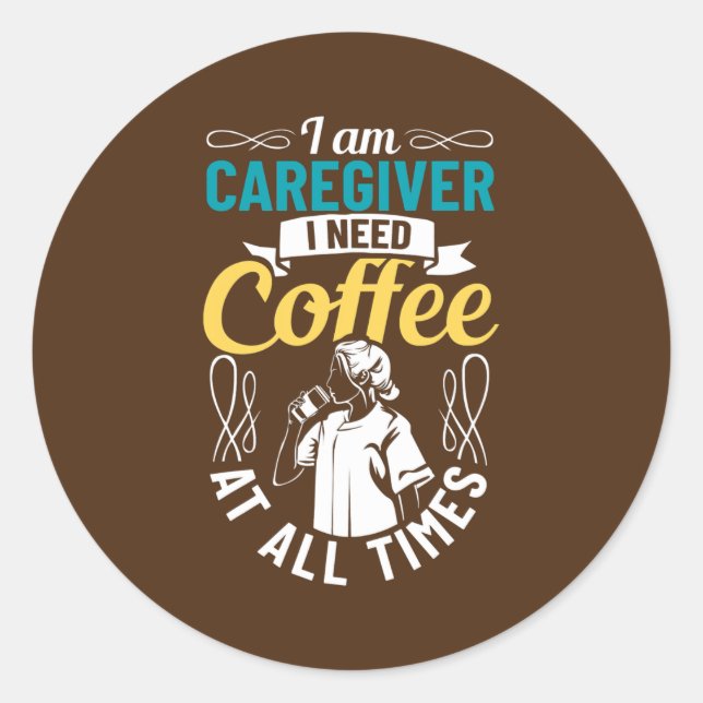 Sticker Rond Soins de garde Appréciation personnelle (Devant)