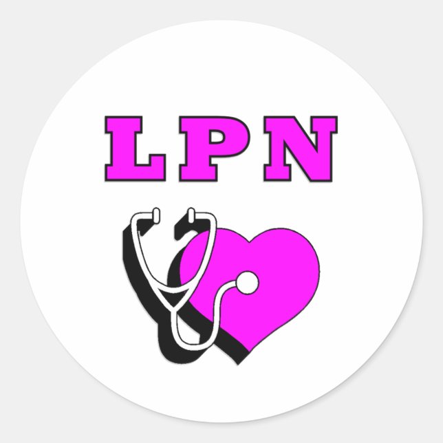 Sticker Rond Soins infirmiers LPN (Devant)