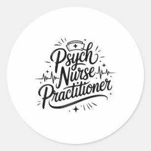 Sticker Rond Soins infirmiers psychiatriques Future infirmière