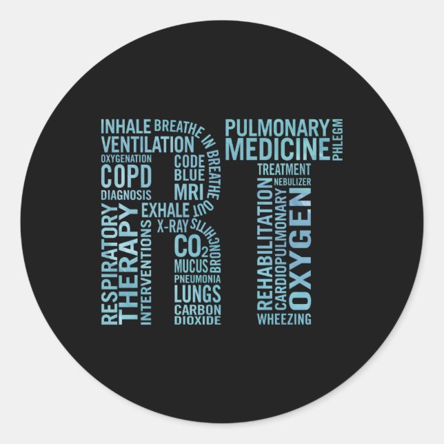 Sticker Rond Soins Rt Thérapeutique Respiratoire (Devant)