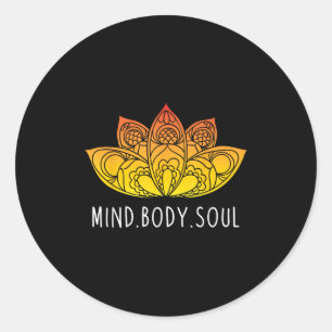 Sticker Rond Soins Sol Femmes méditation Idées graphiques