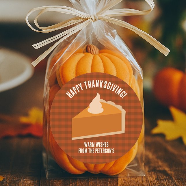 Sticker Rond Soirée à tarte Thankesgiving (Thanksgiving Stickers to use on Favor gifts!)