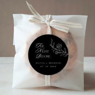 Sticker Rond Soirée Boho avant le dîner de répétition Mariage n