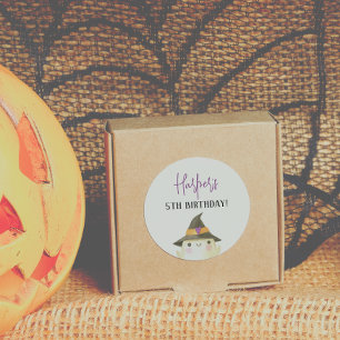 Sticker Rond Soirée Costume Cute Halloween Anniversaire Fête Fa