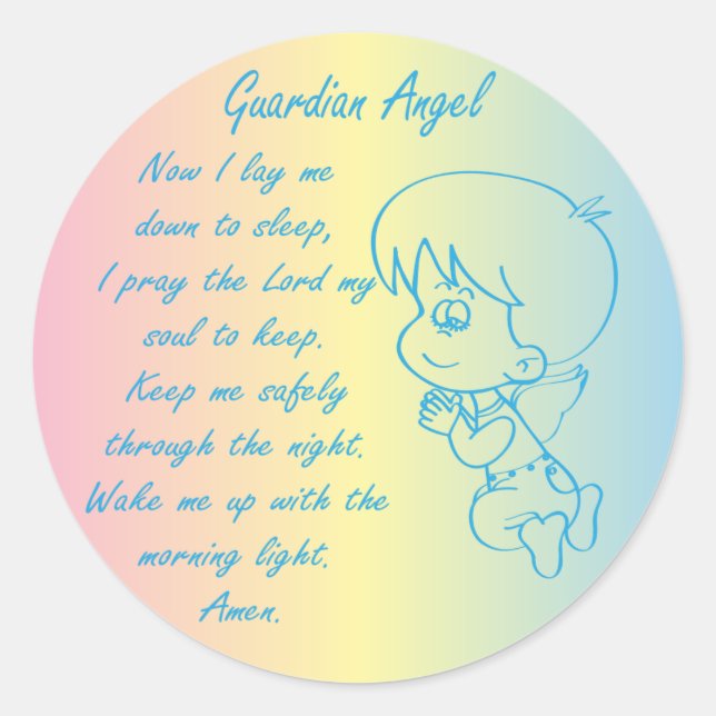 Sticker Rond Soirée du Gardien Angel Boy (Devant)