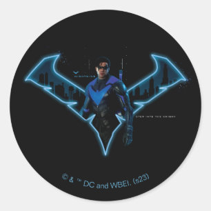 Sticker Rond Soirée Gotham Knights dans le logo