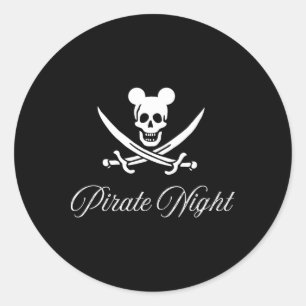 Sticker Rond Soirée pirate ! Rapprochez les Tee - shirts de cro