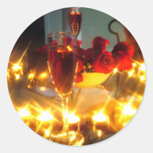 Sticker Rond Soirée romantique