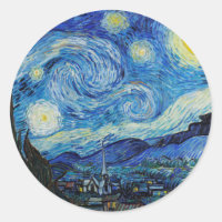 Soirée Van Gogh Starry. Impressionnisme art vintag