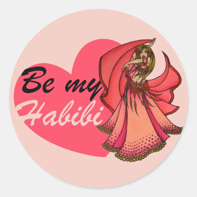 Sticker Rond Sois Ma Danse Du Ventre Habibi (Devant)