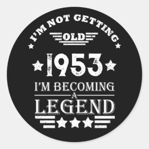Sticker Rond Soixante-dix vintages 70e anniversaire personnalis