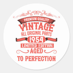 Sticker Rond Soixante-dix vintages 70e anniversaire personnalis
