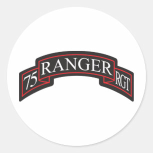 Sticker Rond soixante-quinzième Rouleau de régiment de Ranger