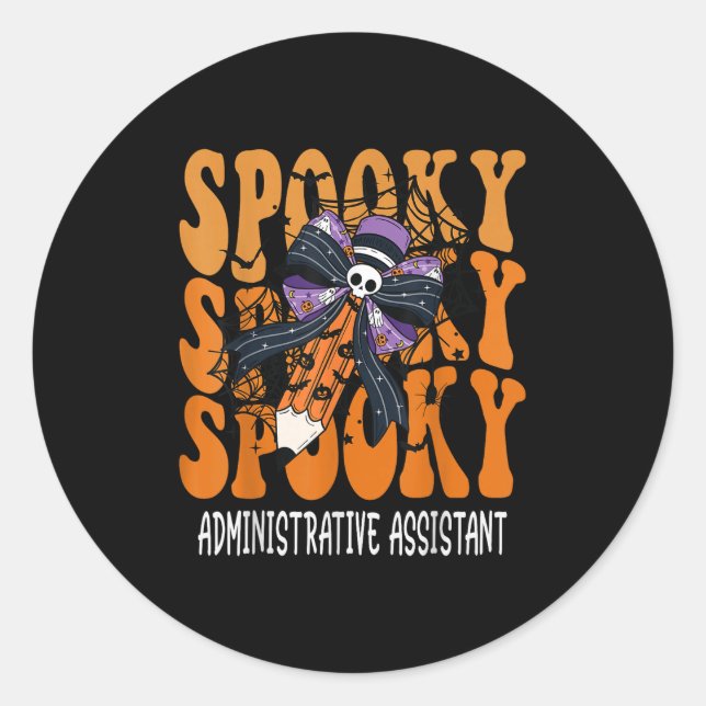 Sticker Rond Soky Administrative Istant Halloween School  (Devant)