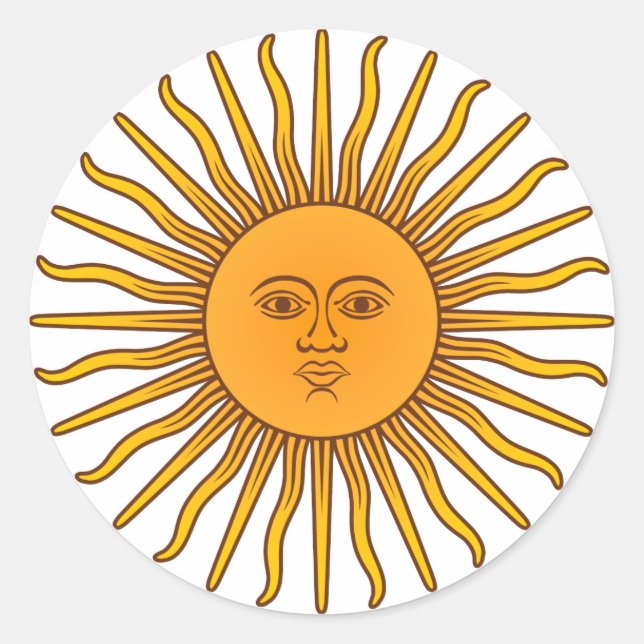 Sticker Rond Sol de Mayo (Devant)