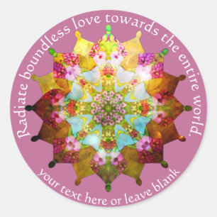 Sticker Rond Sol Mandala