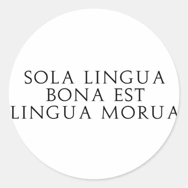Sticker Rond Sola Lingua Bona (Devant)