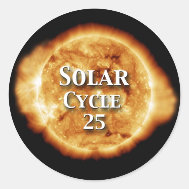 Sticker Rond Solaire Cycle 25 Soleil actif (Devant)