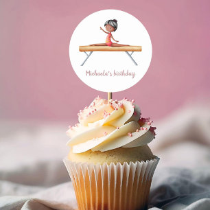 Sticker Rond Solde de gymnastique afro-américaine