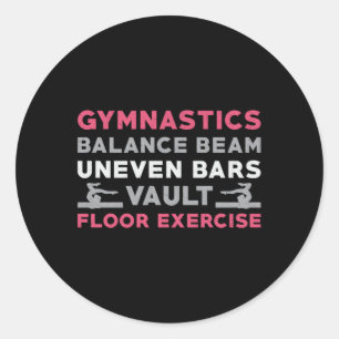 Sticker Rond Solde de gymnastique poutre non-ven Bars Vault Gym