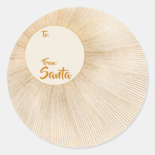 Sticker Rond Soleil, Astrologique, Or, Rayons Solaires, À PARTI