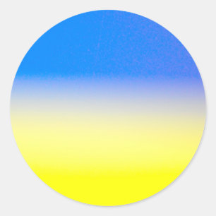 Sticker Rond Soleil bleu et jaune Ukraine Inspiration