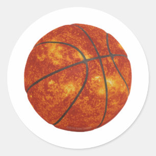 Sticker Rond Soleil de basket-ball