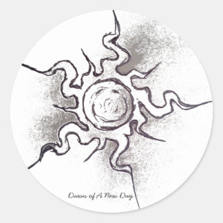 Sticker Rond Soleil défraîchi