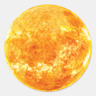 Sticker Rond soleil doré