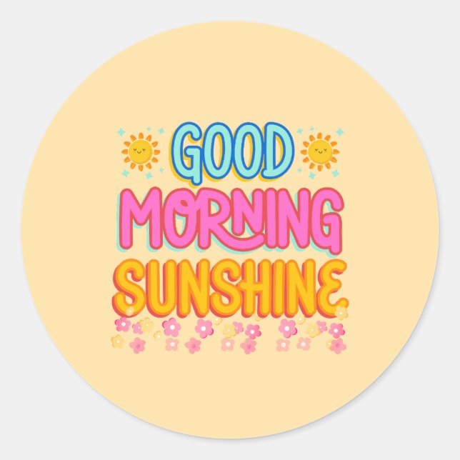 Sticker Rond Soleil du bon matin (Devant)