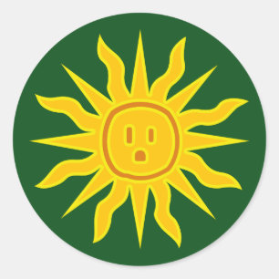 Sticker Rond Soleil électrique
